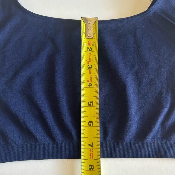 NWT Free People Intimately Womens Scoop Neck Navy Blue Stretch Crop Top XS/S - Picture 11 of 14